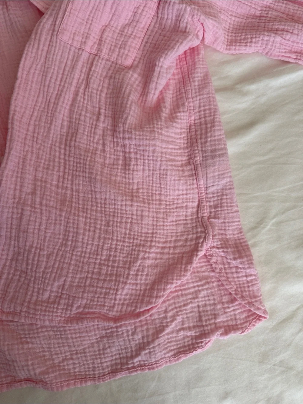 J. Crew Pink Blossom Waffle Button-Down Shirt
